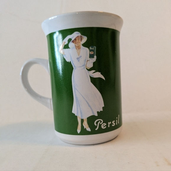 Vintage Persil Laundry Advertisement Lady in White Mug - Picture 1 of 4
